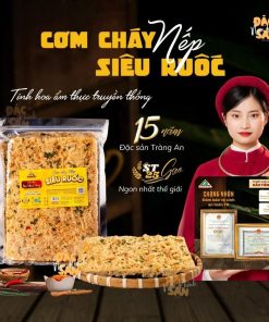 Cơm cháy nếp Hương siêu ruốc (chà bông) Đại Long Food đặc sản Ninh Bình Vàng sử lý tách dầu cao cấp túi zip 250g